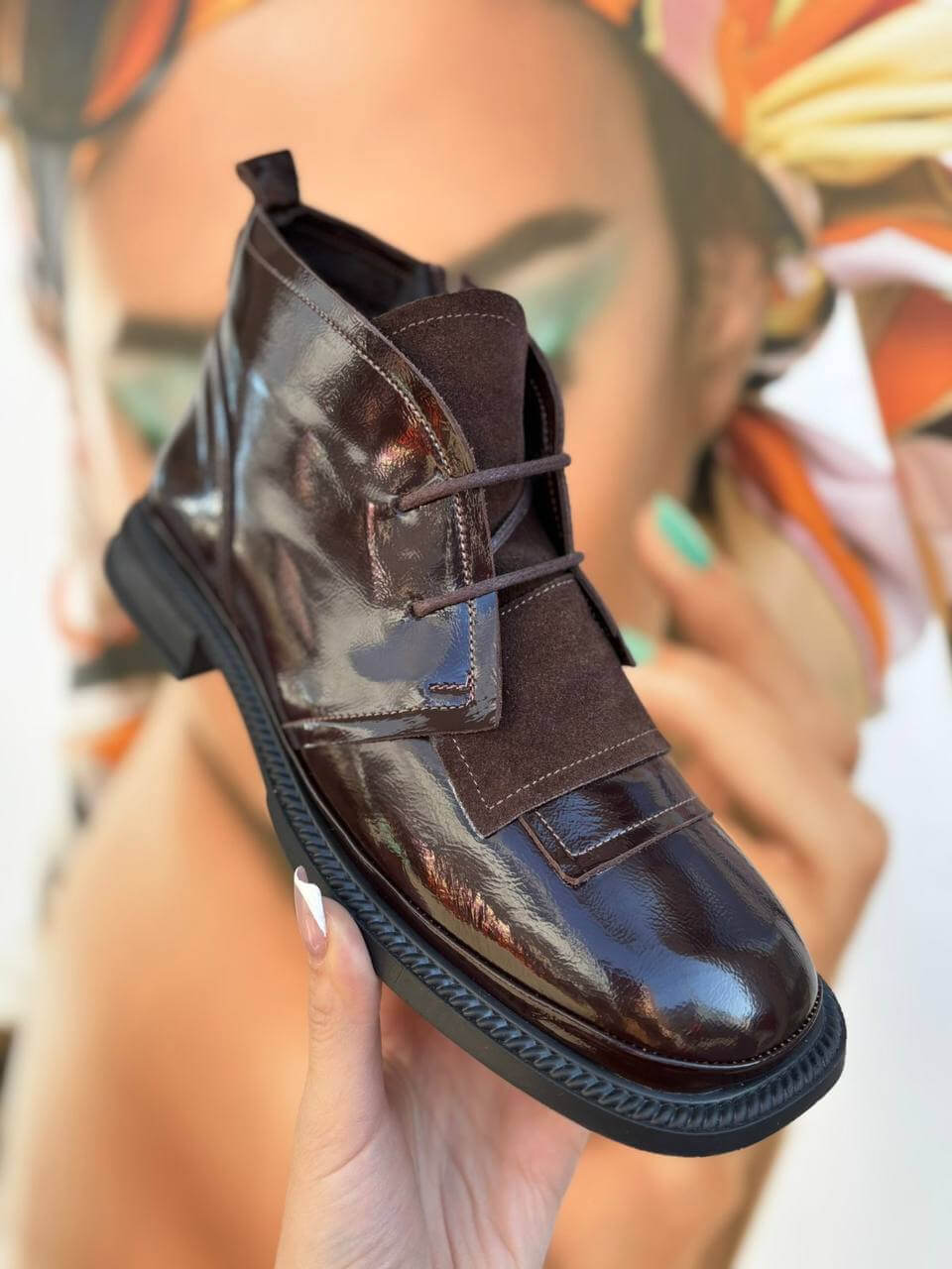 Черевики жіночі Chocolate Gloss & Nubuck 73564